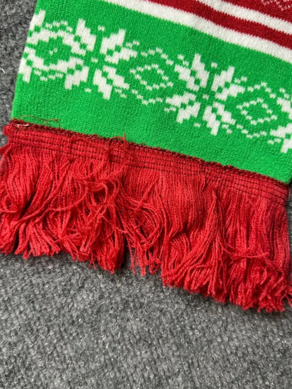 Men Run For A Claus 5K 1 Mile Christmas Knit Scarf Soft Flexible Fabric Holiday